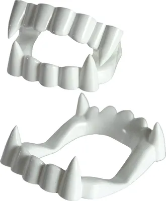 Produktbild von King of Halloween Vampirzähne für Kinder 10+ Jahre, Sicher & Kinderfreundlich, Ungefährlich für die Zähne, Halloween Party Accessoire, Cosplay Dracula Vampirgebiss (50x65mm)
