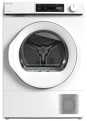 Produktbild von SHARP Trockner 9 kg Wärmepumpe Energieklasse D WiFi SensorTrocknung Weiß KD-NHA0S6GWWD-DE