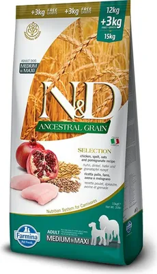 Produktbild von Farmina Pet Food N&D Ancestral Grain Canine 15 kg Adult Huhn