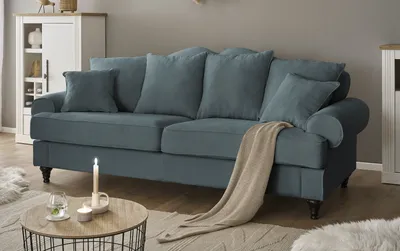 Produktbild von Sofa "Adelina" in grau Landhaus Couch 3,5-Sitzer 230 cm