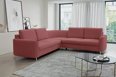 Produktbild von Schlafsofa mit Stauraum KAMPLO 2 – hellrot