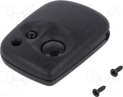 Image de 1 x Boîtier : pour télécommande. Dimensions : Z : 15 mm, X : 37 mm, Y : 50 mm. Couleur : noir. Modèle : P-4 BK. Télécommande