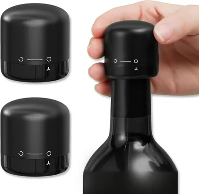 Immagine prodotto di Tappo per bottiglie di vino - Tappo sottovuoto per vino - Tappi in silicone riutilizzabili - Conserva il tuo vino in modo ottimale