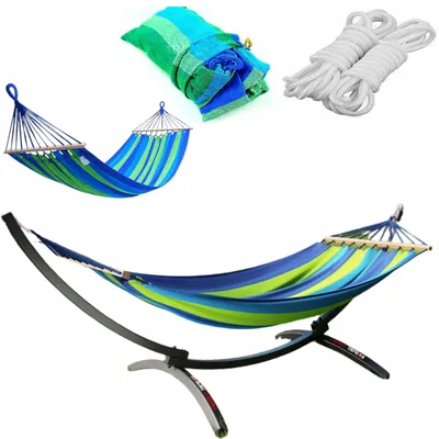 Zdjęcie produktu dla Cocoon HD114-SET, Hamak wiszący, 180 kg, 1 os., Nylon, Poliester, Niebieski, Pranie w pralce