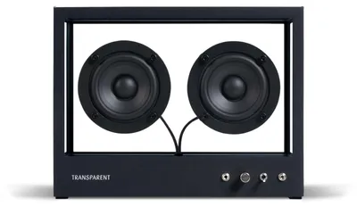 Obrázek produktu pro Bluetooth reproduktor, černý, průhledný – 25 W výkon – AUX a bezdrátové připojení – stereo zvuk
