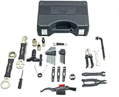 Produktbild von Mountainbike Reparatur Werkzeug Set aus Metall in Rennrad und MTB Wartung Koffer