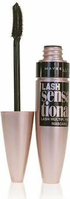 A Maybelline Lash Sensational mascara tube and wand are shown against a white background.