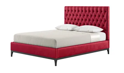 Produktbild von Schlaffabrik Polsterbett MARLON mit gestepptem Kopfteil (Velluto 7 & Schwarz)
