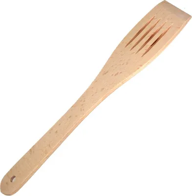 Produktbild von Holzschaufel Durchbrochen Gerade 30 cm | Küchenspatel aus Holz mit Löchern | Durchbrochener Holzspatel | Küchenutensilien aus Holz
