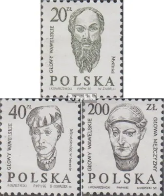 Produktbild von Briefmarken Polen 1986 Mi 3036-3037,3058 (kompl.Ausg.) gestempelt Köpfe aus der Wawel-Burg