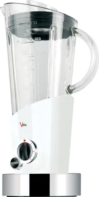 Produktbild von Bugatti Italy Vela, Tischplatten-Mixer, Eis-Crusher, 400 W, Edelstahl, Transparent, Weiß