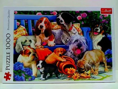 Obrázok produktu pre Trefl Psy v záhrade Puzzle 1000 ks Zvieratá