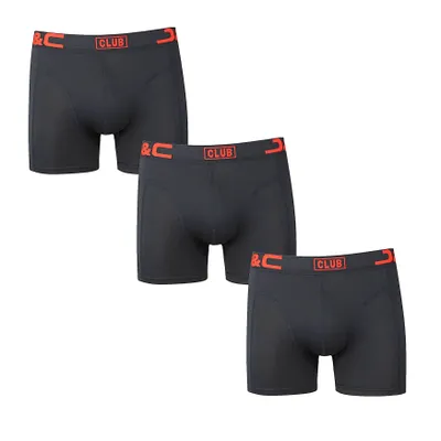 Produktbild von J&C Herren Boxershorts 3er-Pack aus Mikrofaser, Schwarz, Größe M, Modell 4485