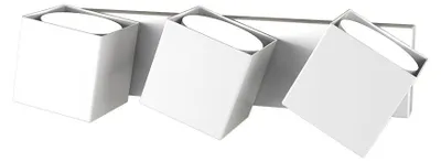 Image de Rotation Applique Moderne en Métal Blanc 3 Lumières Gx53