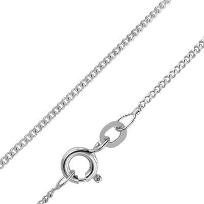 trendor 41086 Feine Panzerkette 925 Silber Rhodiniert 1,2 mm breit 1