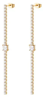 Immagine prodotto di Orecchini pendenti placcati oro con cristalli LJ3035
