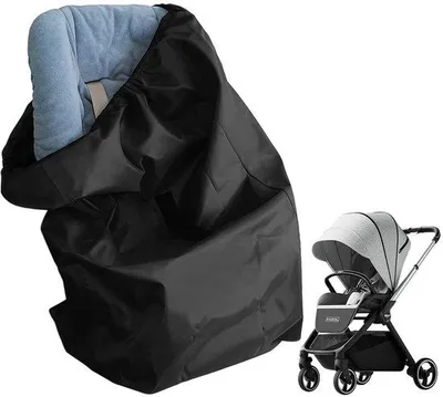 Productafbeelding van Unyqoos® Transporttas voor kinderwagens en autostoeltjes – waterdichte beschermhoes, 85 x 43 x 43 cm, opvouwbaar, met draaghandgrepen en verstelbare schouderband