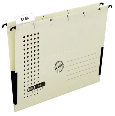 Produktbild von ELBA Hängetasche chic ULTIMATE, DIN A4, chamois seitlich geschlossen, extrem widerstandsfähiger Canson- - 25 Stück (857