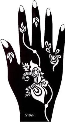 Produktbild von Henna Tattoo Schablone für die Rechte Hand
