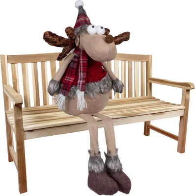 Produktbild von Elch 32cm (70cm) Kantenhocker Dekofigur Weihnachten