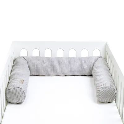 Produktbild von Julius Zöllner Waffelpiqué Light grey Bettschlange 180