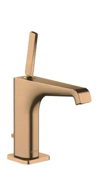 Produktbild von Einhebel-Waschtischmischer 125 AXOR CITTERIO E DN 15 m ZAG G 1 1/4Zoll brushed bronze mit Zugstangen-Ablaufgarnitur G 1 1/4Z brushed bronze