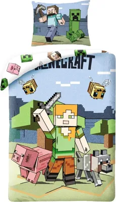 Zdjęcie produktu dla Pojedyncza kołdra Halantex - Minecraft Attack 140x200. 70x90