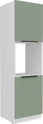 Produktbild von Küchenschrank für Einbaubackofen LUNARA – Breite 60 cm, grün/weiß