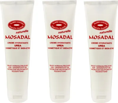 Zdjęcie produktu dla 3x MOSADAL Creme Hydratante Urea - Testowany środek do usuwania zrogowaceń do pielęgnacji stóp