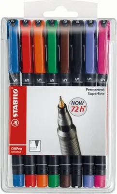 Zdjęcie produktu dla Stabilo® 841/8 OHPen uniwersalny superdokładny, permanentny, pudełko 8 szt