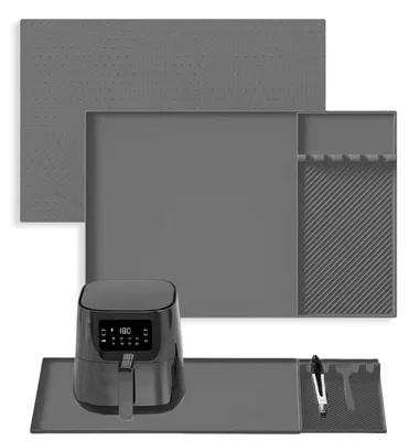 Silikon-Hitzeschutzmatte 60x40 cm, 2-in-1, grau