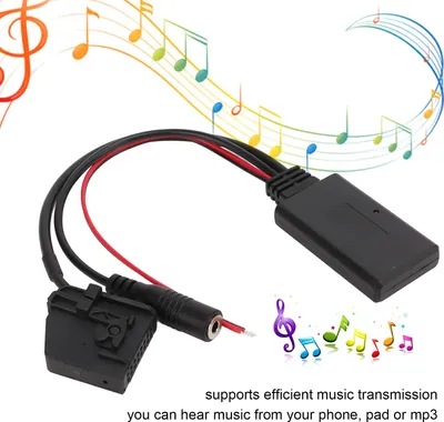 Obrázek produktu pro Bezdrátový audio adaptér Bluetooth, kabel Aux do autorádia s mikrofonem, náhrada za Seat Altea Leon Toledo
