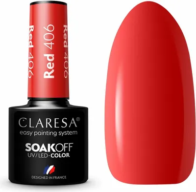 Obrázek produktu pro CLARESA Hybridní gel lak na nehty RED 406 5g