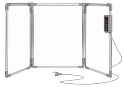 Image de Panneau de chauffage infrarouge pliable, 350 W - Pour bureau et espace de travail - Blanc