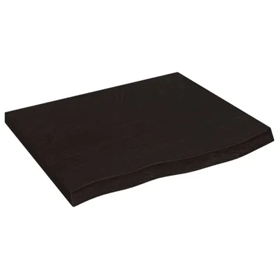 Obrázek produktu pro vidaXL Stolová deska tmavě hnědá 60x50x(2-4)cm dubový masiv