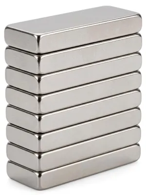 8 Neodym-Rechteckmagnete 28x9x4 mm, stark, 5 kg Haftkraft