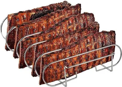 Produktbild von Famanu Ribhalter für BBQ - Metall - Silber