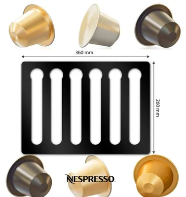 Produktbild von Nespresso Kapselhalter für 30 Kapseln, Acryl, selbstklebend, Schwarz