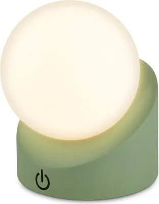 Image de Briloner Sora Mini lampe de table LED sans fil IP54, à intensité variable, tactile, sans fil, protection contre les éclaboussures et la poussière, vert, 10 x 8 x 9 cm