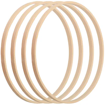 4 Bambusringe 15 cm für DIY-Traumfänger, Makramee, Bastelringe