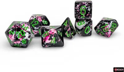 Produktbild von Chessex - Brush - 7-Die Set - Paintball/Green