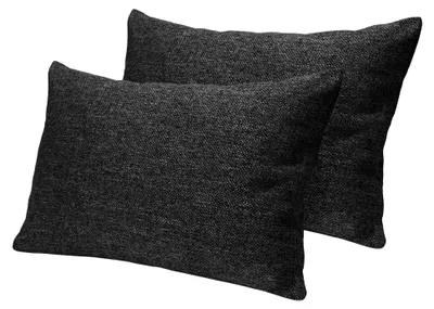 Produktbild von 2er Set Sofakissen 40x60 cm mit Füllung und Bezug, Dekokissen in Anthrazit