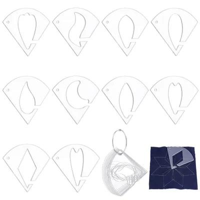 Quiltschablonen-Set, 10 Stück, Acryl, für Nähmaschinen