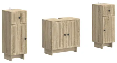 Productafbeelding van vidaXL 2-delige badkamerset, kastjes, EDE, Sonoma-eikenhout