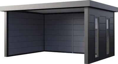 Produktbild von Pavillon Singolo 4836 inkl. Fenster 508 x 388 cm granitgrau
