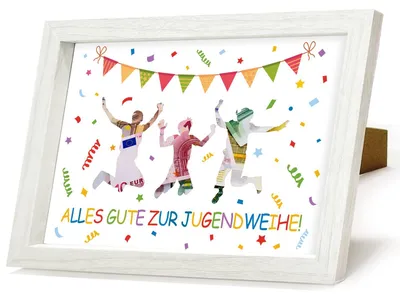 Productafbeelding van Geldgeschenken voor de Jugendweihe met houten fotolijst