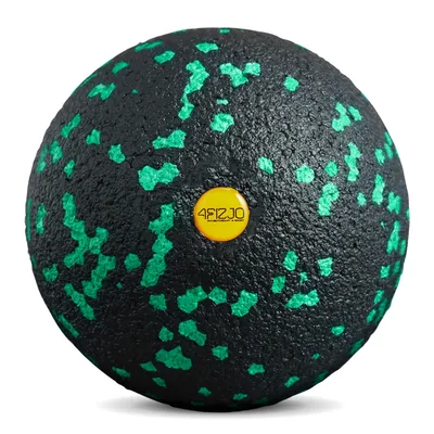 Produktbild von 4FIZJO EPP Massageball 12 cm, Triggerpunkt- & Selbstmassage, Faszienrolle, Muskelentspannung, Physiotherapie & Rehabilitation, schwarz-grün