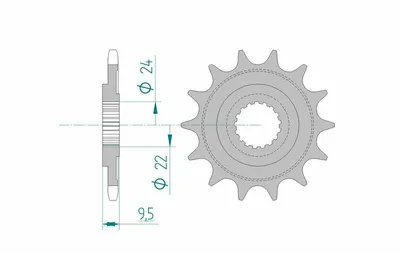 Produktbild von AFAM Selbstreinigendes Stahlritzel vorne - 520
