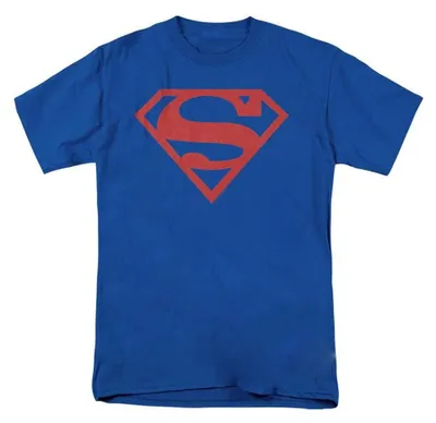 Productafbeelding van Superman - T-shirt voor heren/dames, uni, ringgesponnen katoen, model TV40346 (maat M) (koningsblauw), AI-gegenereerde afbeelding