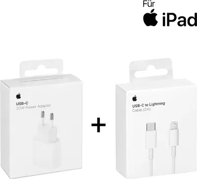 Produktbild von Apple 20W USB-C Power Adapter + 2m USB-C auf Lightning Kabel